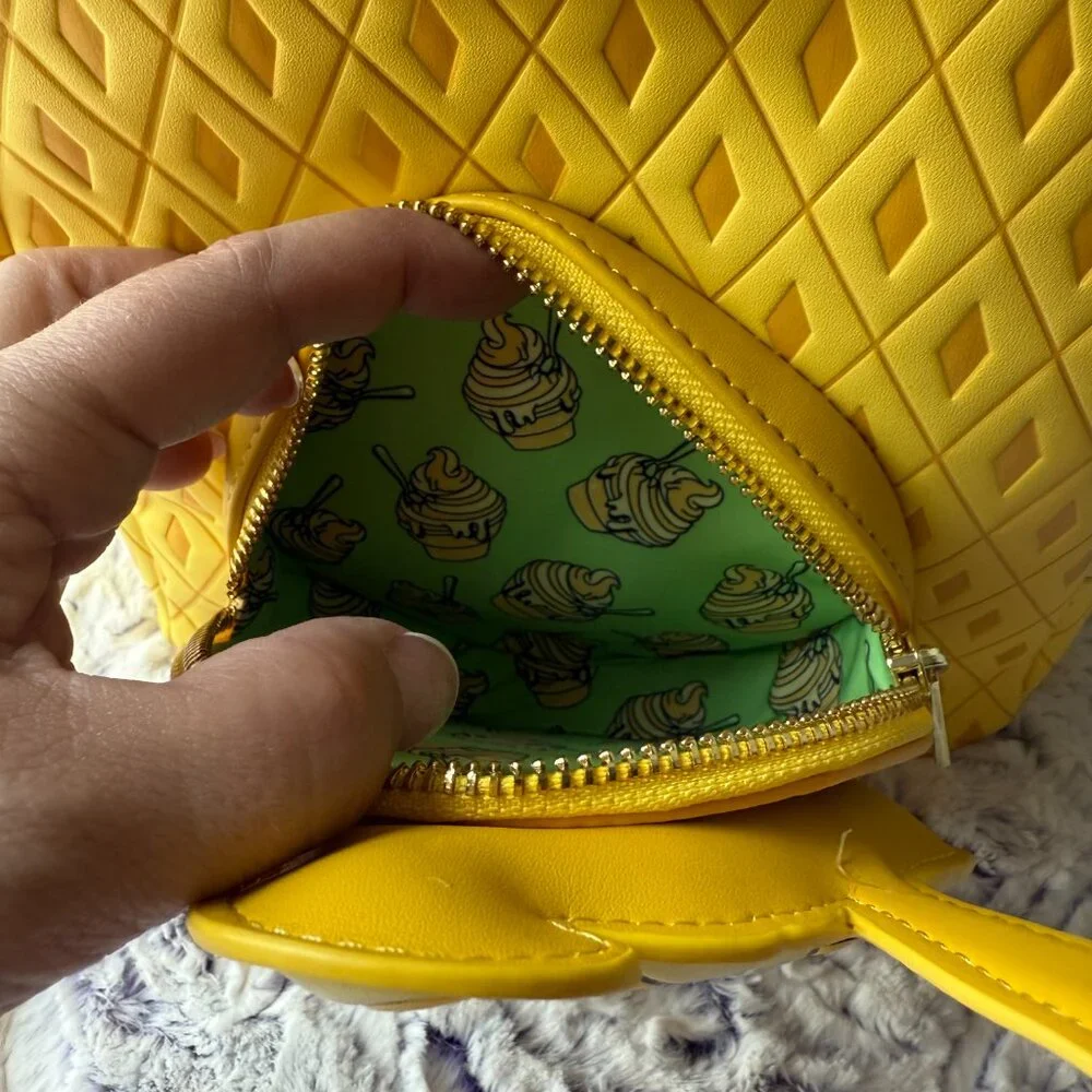 DISNEY PARKS - Loungefly DISNEY EATS Yellow Dole Whip Mini Backpack - Picture 2 of 7